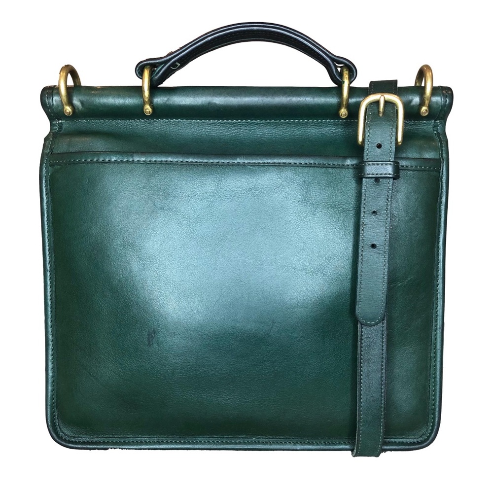 COACH WILLIS Bottle Green Top Handle Crossbody Shoulder Bag USA 9927 COA - Picture 4 of 17